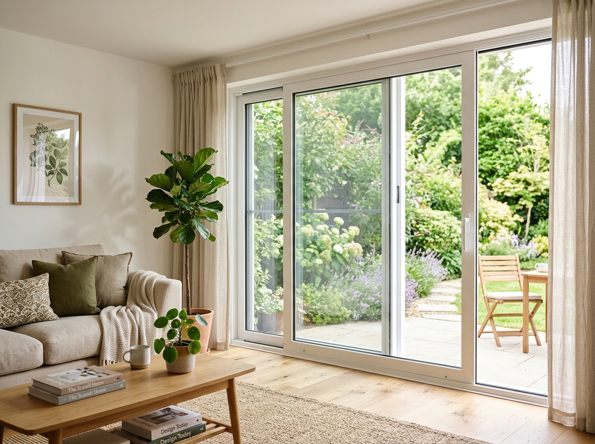 Ventanas y mamparas corredizas modernas de aluminio y vidrio templado